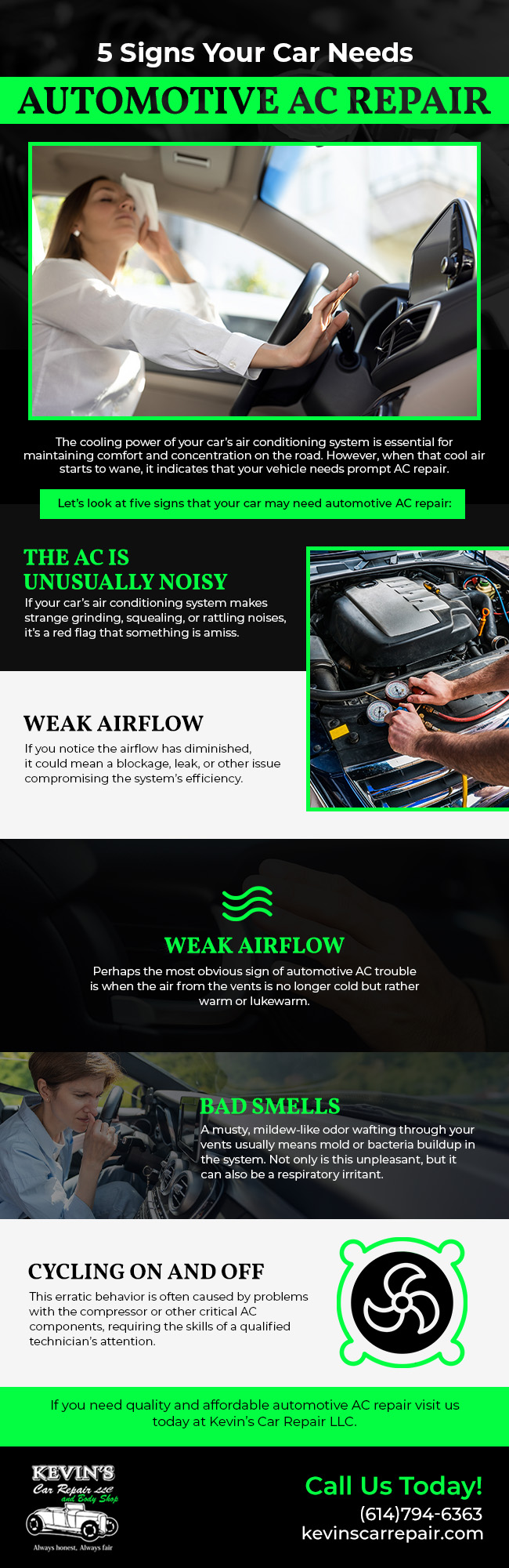 5 Signs Your Car Needs Automotive AC Repair [infographic]